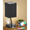 Alimentata Bedside Table Lamp, Touch Control Nightstand Bedroom Lamp with
