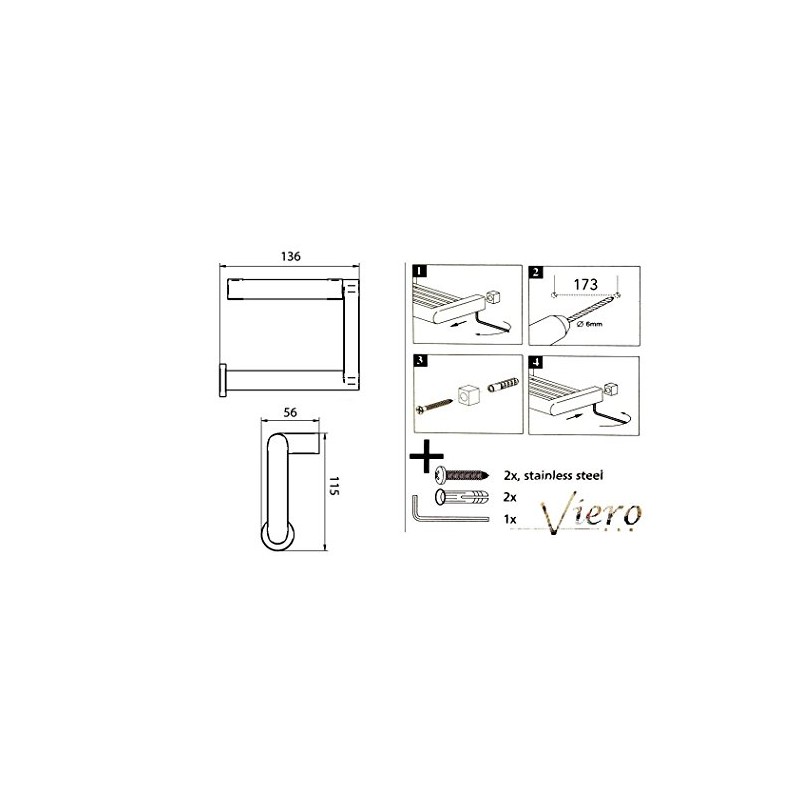 Haceka Viero Toilet Roll Holder 415414