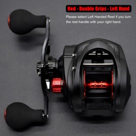 CAMEKOON Bucara 300 Baitcasting Reel, Wider Graphite Frame, 7+1 Stainless Steel Ball Bearings, 35 lb Carbon Drag, 10 Button Magnetic Braking System, Short Main Shaft, Low Profile Casting Fishing Reel