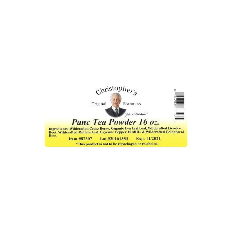 Christopher's Original Formulas Panc Tea Powder 16 OZ