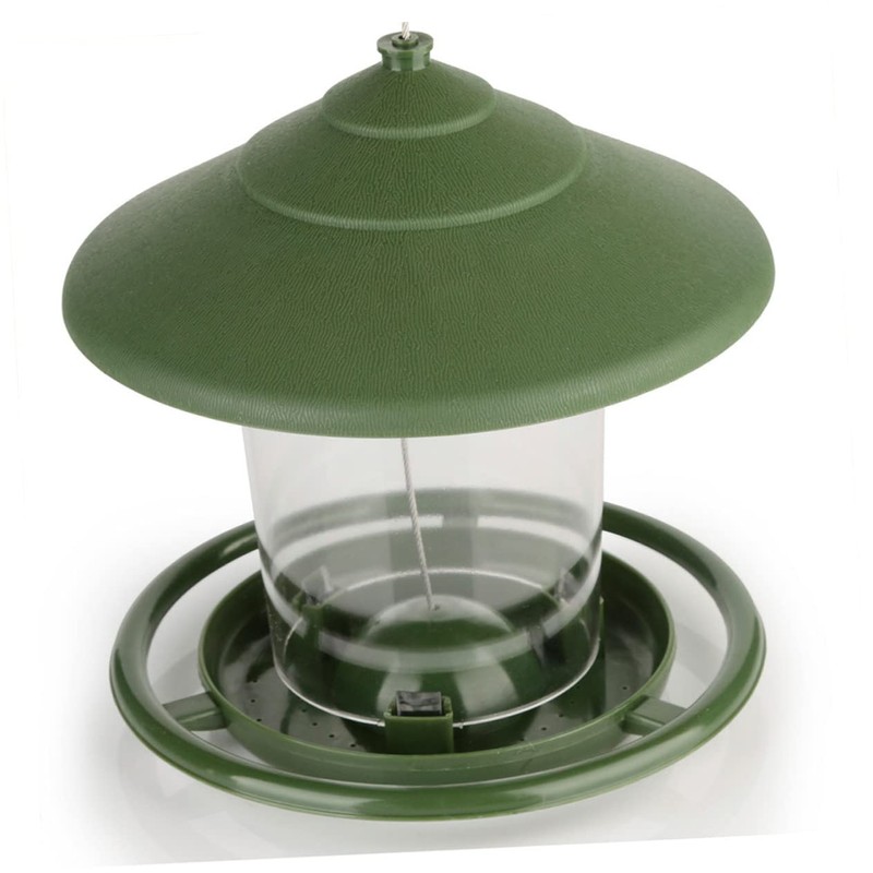 GRIRIW Automatic Wild Bird Feeder with Hook Durable Outdoor Hanging