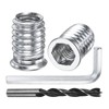 M METERXITY 20-Pack Threaded Inserts for Wood, 3/8-16x20mm Hex Drive
