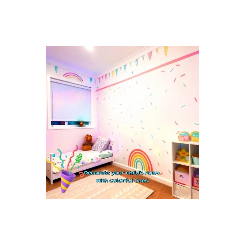 300PCS Confetti Wall Decals, Removable Peel and Stick Sprinkle Wall