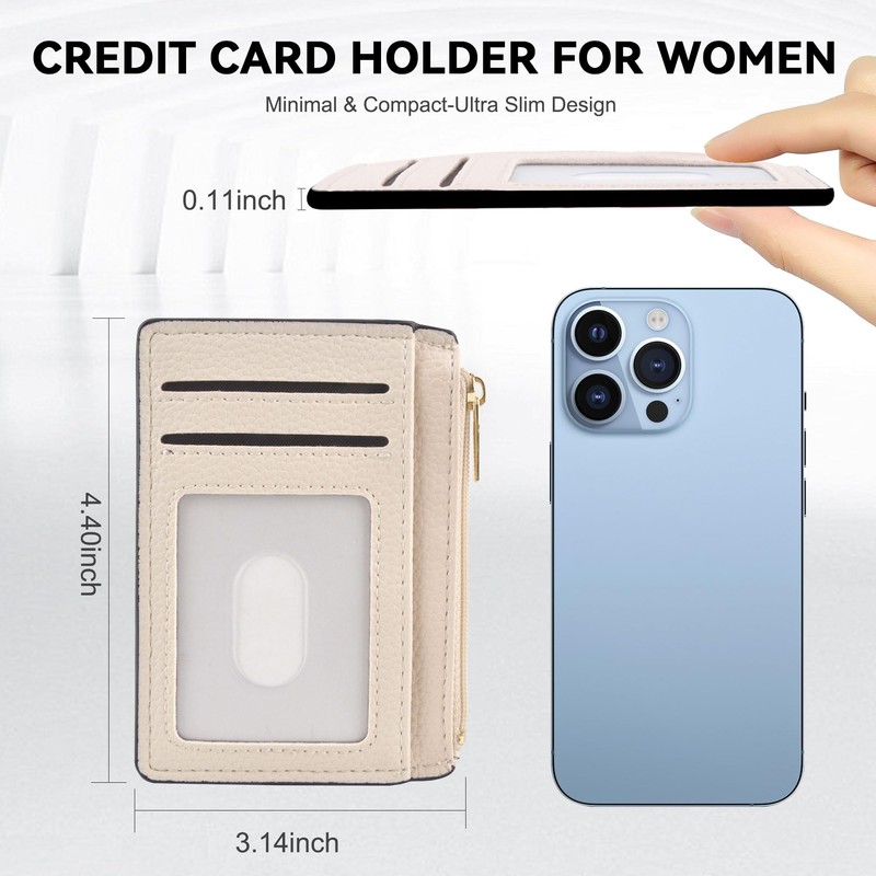 Tipmile Credit Card Holder Compact Card Case with ID Window