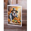 Caroline's Treasures English Bulldog Thanksgiving Greeting Cards Pack of 8