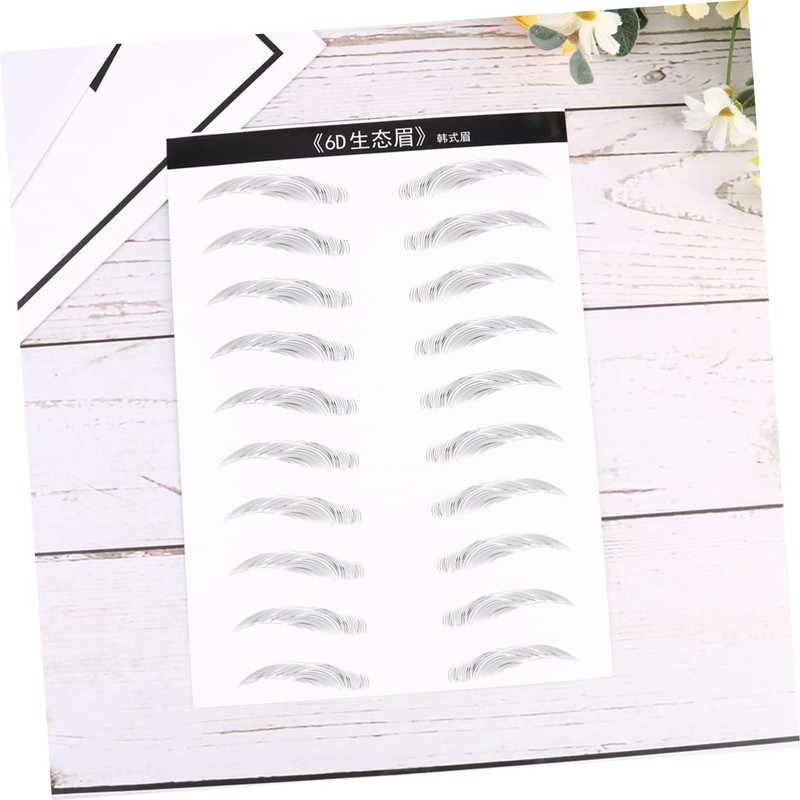 Beavorty 4sheets Eyebrow Stickers of Simulation Eyebrows for Women for