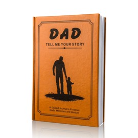 Juqueasy Dad I Want to Hear Your Story- Father's Day Gifts For Dad, Birthday Gift Fathers Day Gift Dad's Life Story Journal for Him Men Husband Grandpa Stepdad From Daughter Wife Son Kids