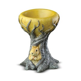 Georgetown Home & Garden Miniature Squirrel Stump Bird Bath Stake Garden Decor