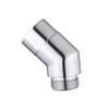 Carvedexquisitely Modern Copper Showerhead Elbow Adapter, 135 Degree Chrome, G1/2"
