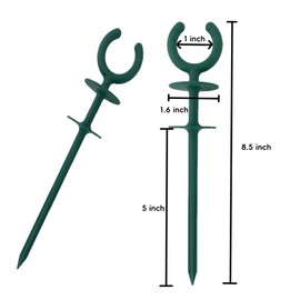 WIBBLESOX 20 Pcs Green Garden Hose Guide Stakes Holiday Lights Holder Light Duty High Toughness Plastic Nails Tools for Garden Yard Plant Protection (20)