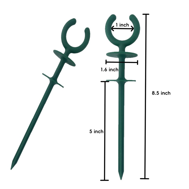 WIBBLESOX 20 Pcs Green Garden Hose Guide Stakes Holiday Lights