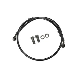 Partuto Universal Brake Hose Motorcycle ATV Dirt Bike Motocross Braided Hydraulic Brake Line Oil Hose Pipeline, 90cm, Durable, Metal, Black Army Green, 1 Set Replacement