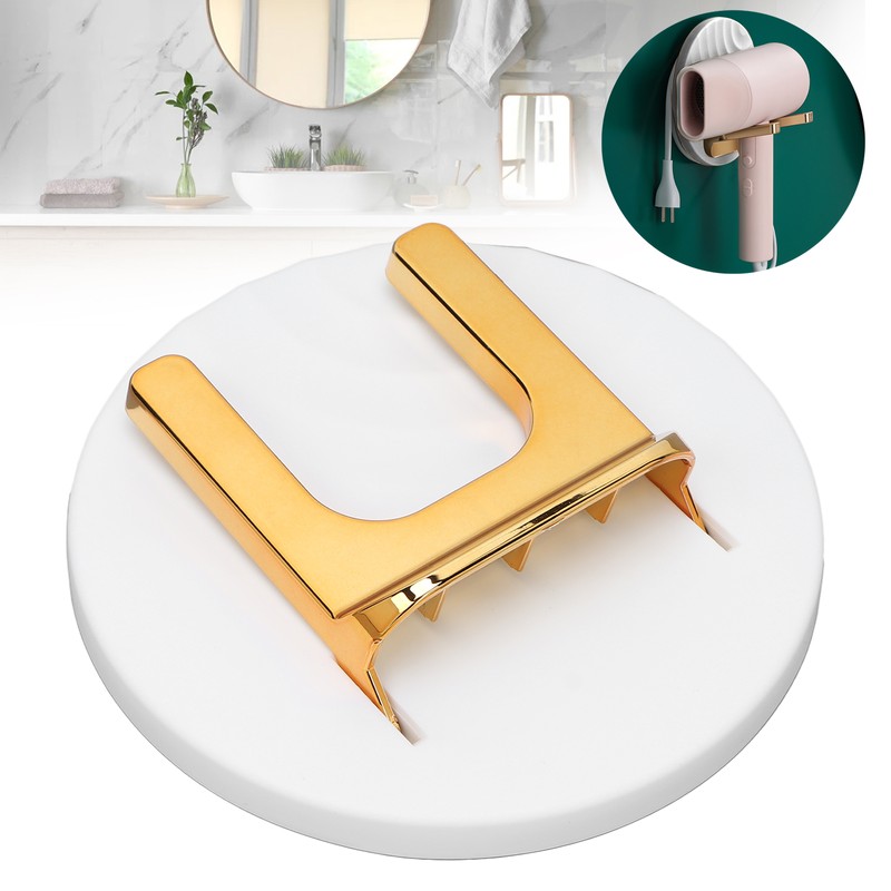 Hair Dryer Holder Stand Wall Mounted Adhesive Foldable Blow Dryer