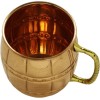 Livevie Moscow Mule Mug Handcrafted Barrel Style with Embelished Handles