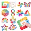 36PCS Textured Anxiety Sensory Stickers, Tactile Mood Calming Strips for