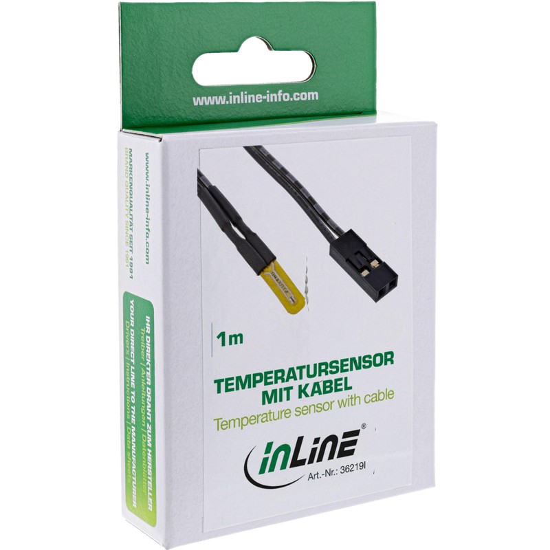 InLine® Temperature sensor, InLine®, with cable, 1m