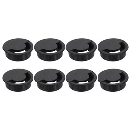 sourcing map 8 Pcs Desk Grommet, 60 Mm/2.36 Inch Cable Wire Grommet Organizer, Desk Hole Cover for Home Office Computer Equipment, Black