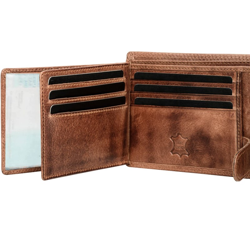 Fa.Volmer ® Men's Leather Wallet with RFID Protection I Extra