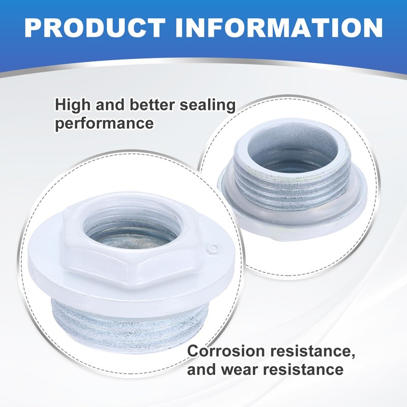 PATIKIL Radiator Reducing Bush,1"BSP Right Hand Thread x 1/2"BSP Manual