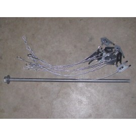 FPS 2 Dozen WOLF FANG ANCHORS w/ 12" CABLE & DRIVER, trapping stakes, traps, coyote