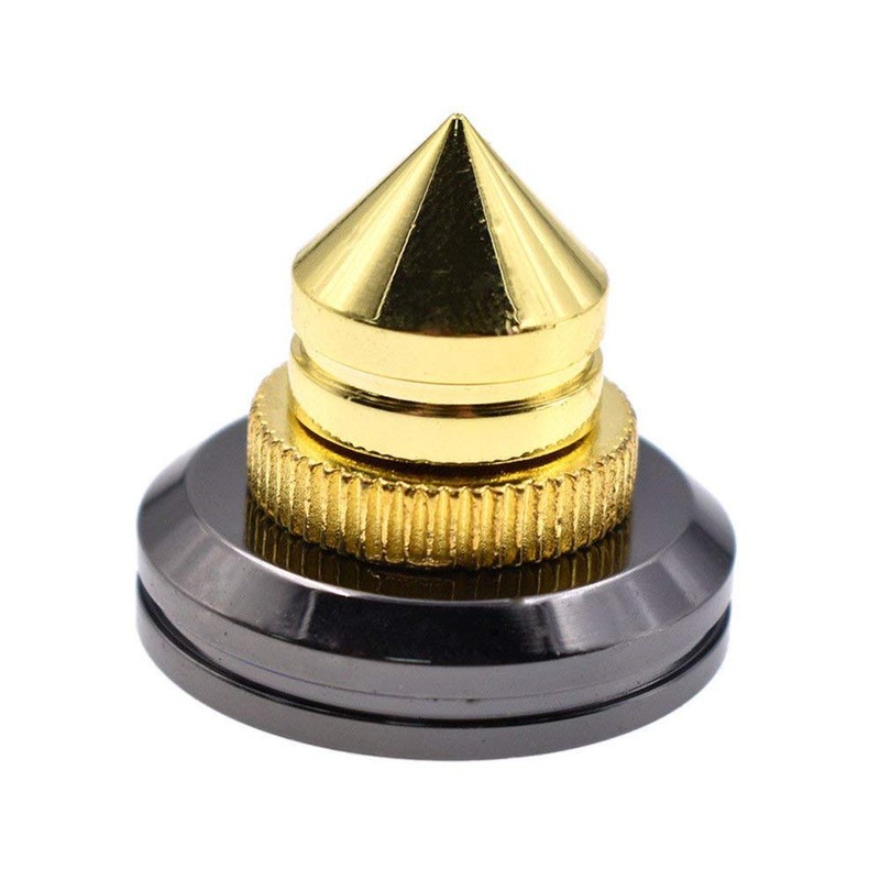 Flushbay 4pcs Insulator Spikes Metal Speaker Spike Holder Height Adjustable