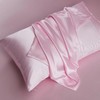 Satin Bed Linen Set 155 x 220 cm 3-Piece Pink