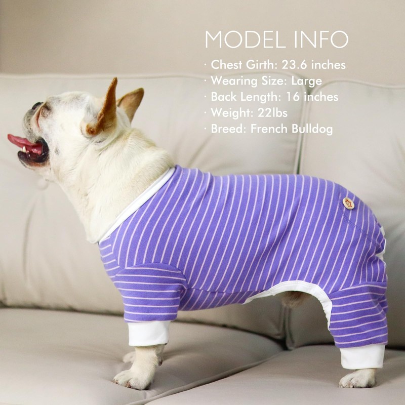 KYEESE- Pijamas para Perros Pijamas para Perros a Rayas Mono