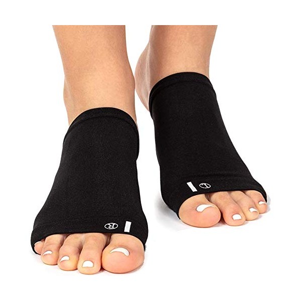 Rxicdeo Arch Support Brace for Flat Feet 2 Pairs Plantar Fasciitis Support Brace - Compression Arch Sleeve Socks for Men and Women - Foot Pain Relief for Planter Fasciitis