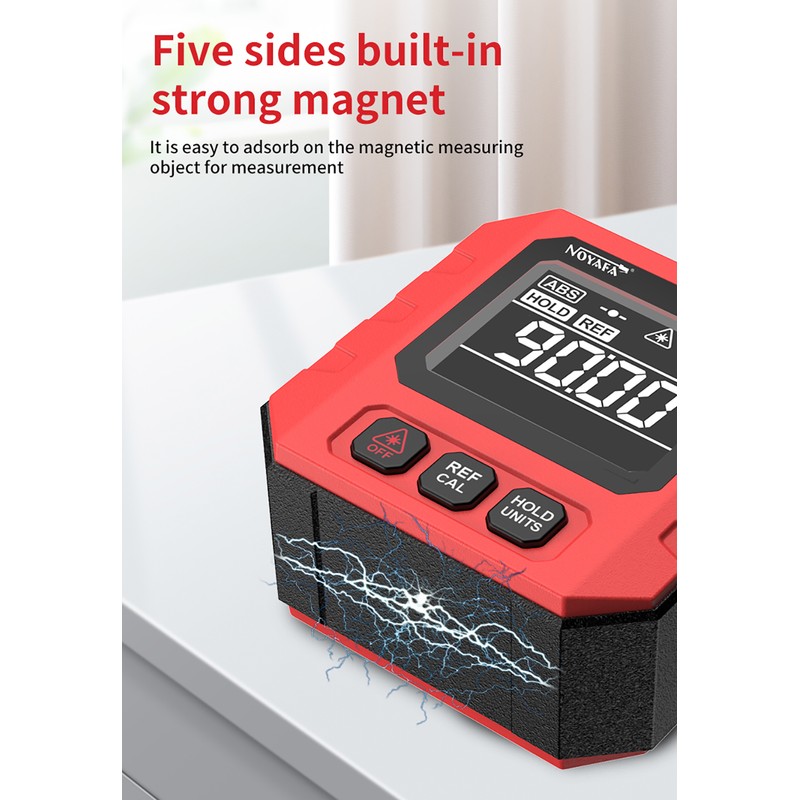 4*90° Portable Digital Inclinometer Backlight Digital Protractor Slope Meter Digital