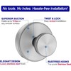 AYRNBOU 2-Pack Silver Suction Cup Hooks: Ideal for Shower, Bathroom
