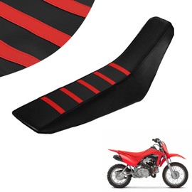 USTPO Ribbed Dirt Bike Seat Cover Gripper Soft for CRF 110 125F CRF110F CRF125F 2023 2024 2025 Pit Bike Non-Slip Surface Protector Red