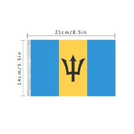 Barbados Barbadians String Banner Flag,16 ft 20 Mini Flags String, 5.5 x 8.2 Inch String Flag Banner, Indoor and Outdoor Party Decorations.