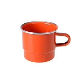 GRÄWE Stacking Cup Enamelled 8 cm Red/Orange, 300 ml Capacity