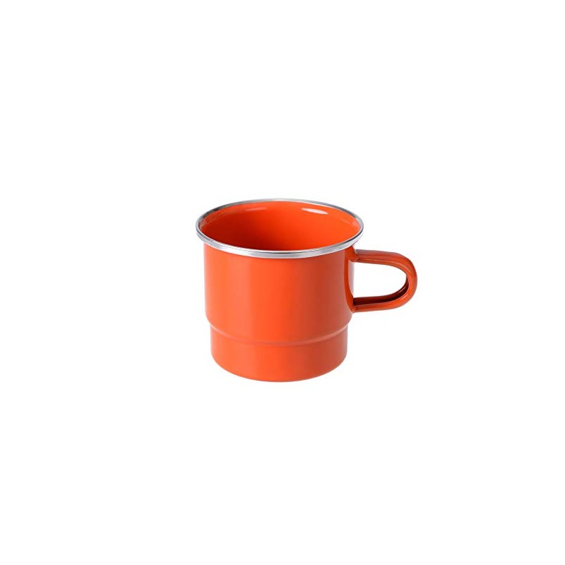 GRÄWE Stacking Cup Enamelled 8 cm Red/Orange, 300 ml Capacity