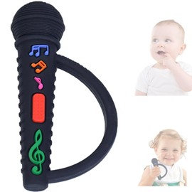 Wzenclave Karaoke Silicona Mordida Mordedura de Silicona Simulación Mordedura de Juguete Masticable Remoto Juguete Masticable Antes de Acostarse Juguete Mordedura de Bebé de Juguete Remoto sin BPA