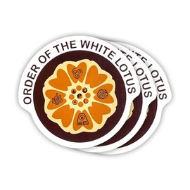 3 Pcs Order of The White Lotus Sticker Sarcastic Motivational Sayings Humorous Quote Vinyl Decal for Kindle Laptop Water Bottle Phone Hard Hat Sticker 3 inch