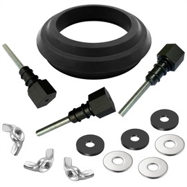 Upgrade 630-0204 2" Tank to Bowl Bolt Kit Replacement for Mansfield Toilet Repair Kit Inside Tank, Includes Gasket, Bolts and Other Essential Parts (Black)