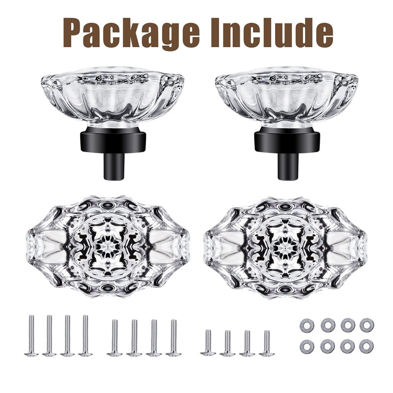Glass Crystal knobs for Dresser Drawers Cabinet,Crystal Knobs Drawer Knobs