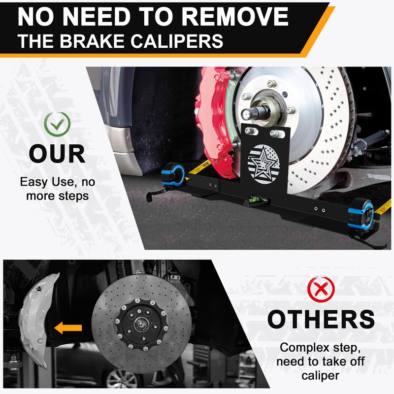 kuaiben Wheel Alignment Tool with Imperial Tape Measure, Upgraded Automotive