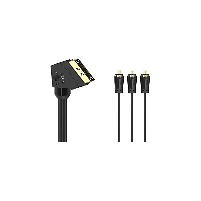 Cavo Adattatore Hama Scart Plug 3 RCA Male