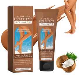 2PCS Waterproof Leg Makeup with Tanning Effect – Full Coverage Body Concealer for Veins & Scars, Natural-Looking Bronzing Cream, Sweat-Resistant & Streak-Free Blendable Foundation (Bronze)