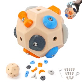 AUOQZ Handcrafted Boulder Blocks for Climbers 3D Rock Climbing Ball Build Strength and Precision Finger Training Tool Climbing Gifts for Rock Climbers