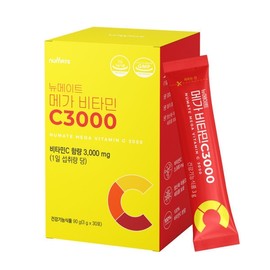 Newmate Mega Vitamin C 3000mg 30 Packets (2 Boxes/2 Month Supply) / .뉴메이트 메가 비타민C 3000mg 30포 (2박스2개월분)