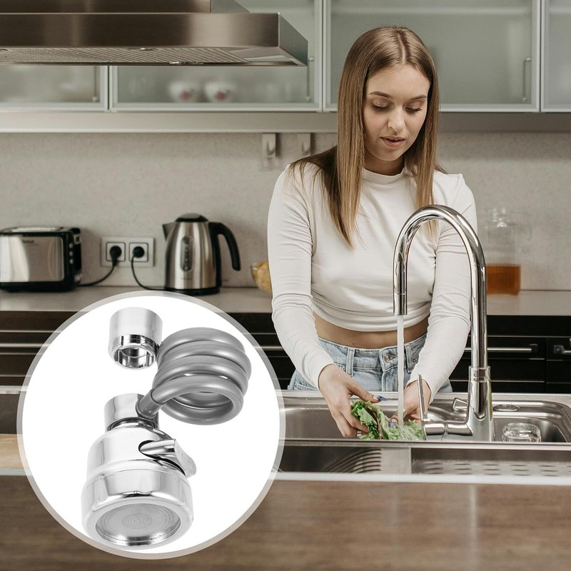 Extensor de Grifo de Cocina con Aireador y Rociador Ajustable