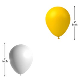 Yellow White Balloons 5inch Latex Balloons Yellow Party Decoration Balloons Set for Birthday Party Boys Girls Baby Shower Bridal Showers Holiday Decorations Balloons Pack of 30