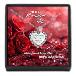 Dazzled By Jade Necklace for Wife with a Meaningful Message, Heart Jewellery Pendant Gift from Husband Wives
