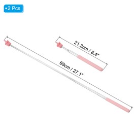 PATIKIL Telescopic Teachers Pointer Stick, 2 Pcs Classroom WhiteBoard Teacher Hand Finger Mini Pointer for Presentation Speaker Guide Coach, Pink Style 2