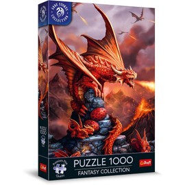 Trefl Premium Plus Quality - Puzzle Fantasy Collection: Fire Dragon - 1000 Pieces, Series of Fantasy World Images, Anne Stokes, Perfect Piece Fit, for Adults and Children from 14 Years