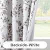 HOMEIDEAS Floral Blackout Curtains 84 Inches Long Grey Farmhouse Room