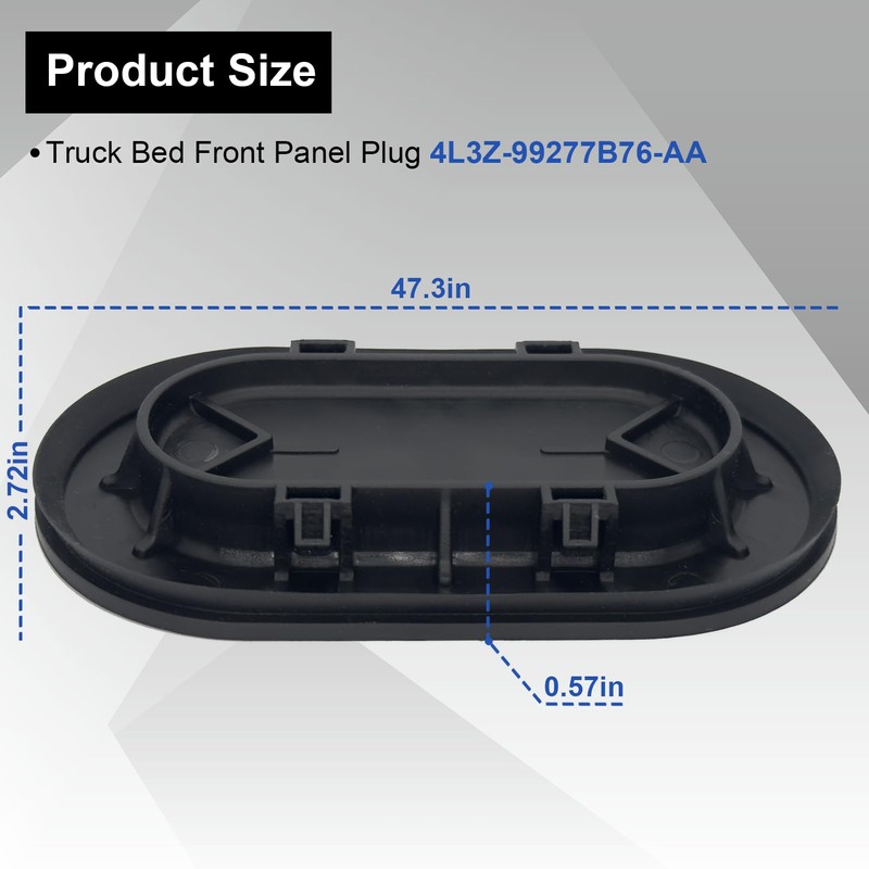 Truck Bed Front Panel Oval Drain Plug Cover Cap Compatible